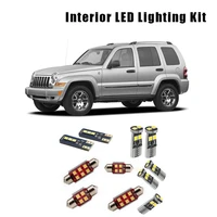 for 2002 2004 2005 2006 jeep liberty 11 bulbs white canbus led car map dome light interior kit fit trunk door license plate lamp
