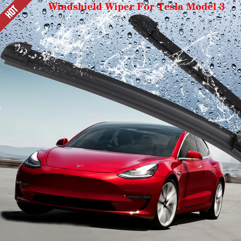 

2 x New Windshield Wiper Blades 26" 18" For 2017-2020 Tesla Model 3