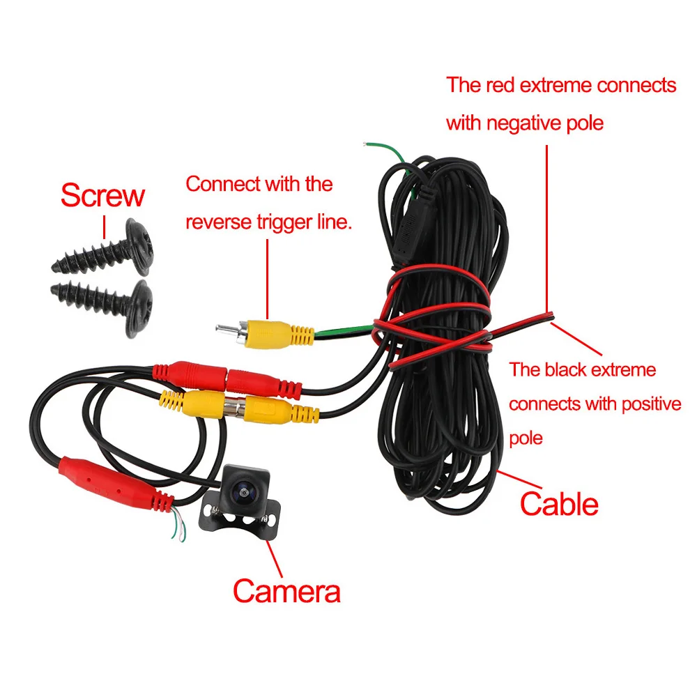 

Car Accessories Rear View Camera 170 Wide Angle 1280x720 High-definition HD Lens Night Vision Fisheye Parking Assistance