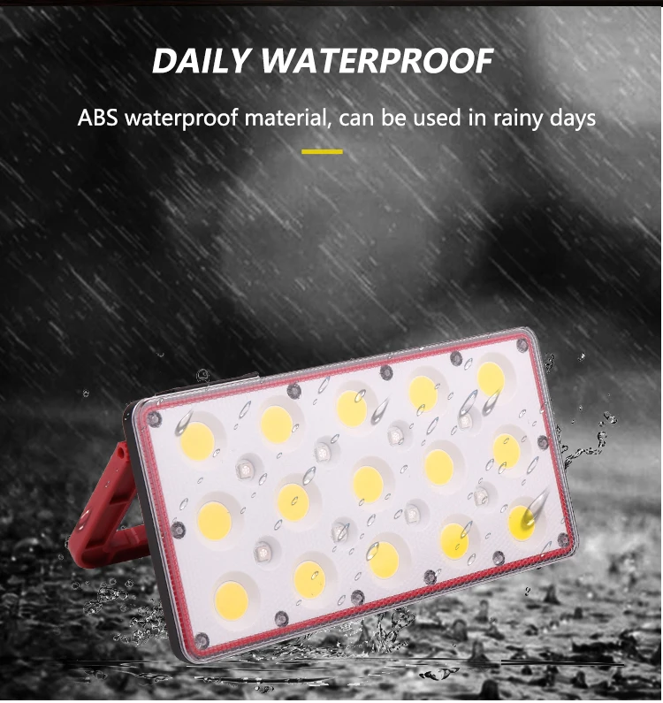 

Ultra thin flat lamp flashlight with built-in battery 5000 polymer micro USB charging power display ipx6