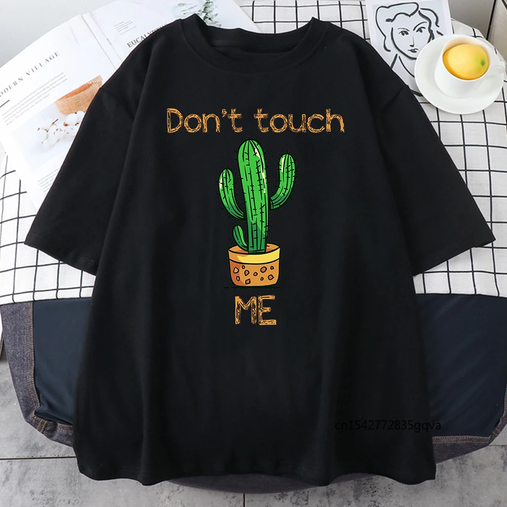 

Green Vibrant Cactus Prints T-Shirt Women Fashion O-Neck T Shirt Aesthetic Crewneck Tee Clothing Vintage Branded Female Tshirt