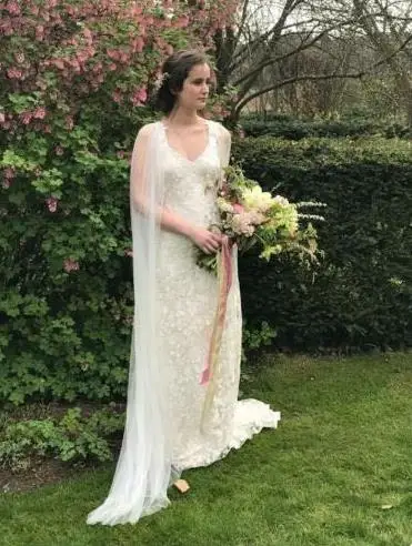 Новая свадебная накидка цвета слоновой кости длиной 2 5 м кружевная Тюлевая для