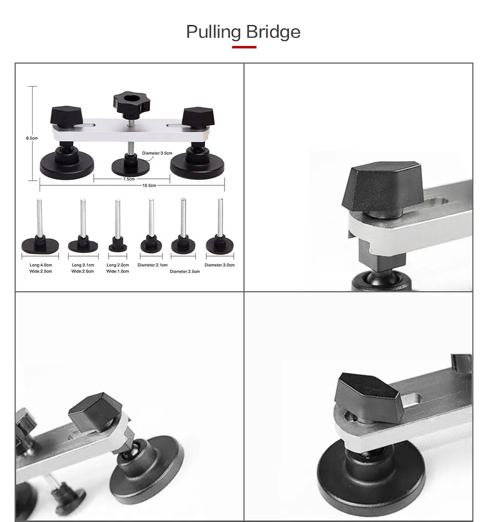 melhor Ferramentas De Reparo Paintless Dent Ferramentas De Remoção Do Dente Pops Um Dent Ponte Dent Extrator Kit Para O Corpo Do Carro Reparação Dent