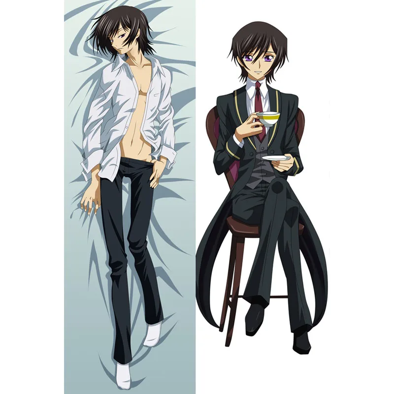 

С японским аниме-принтом "Код Гиасс" Lelouch Lamperouge Dakimakura обнимающая наволочка для тела Косплей Сделай Сам пользовательская Подушка Otaku Мужская ...