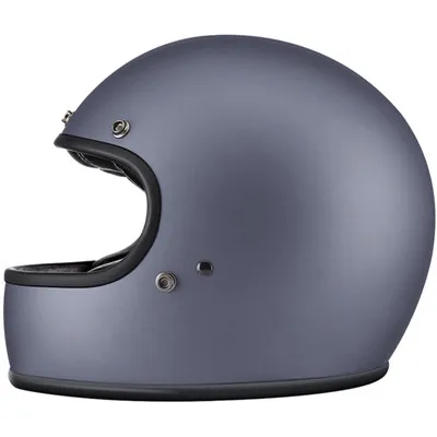 AMZ мотоциклетный шлем Полнолицевой шлем для мотокросса Retrol rbike Riding Racing Casco Moto с точечной сертификацией - Цвет: Серый