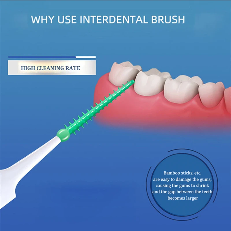 40 шт. силиконовых кейсов межзубная щетка пополнения зубов множество цветов на