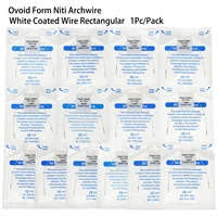 10pcs10packs dental orthodontic ovoid form white coated super elastic rectangular niti arch wire archwires arches upper lower