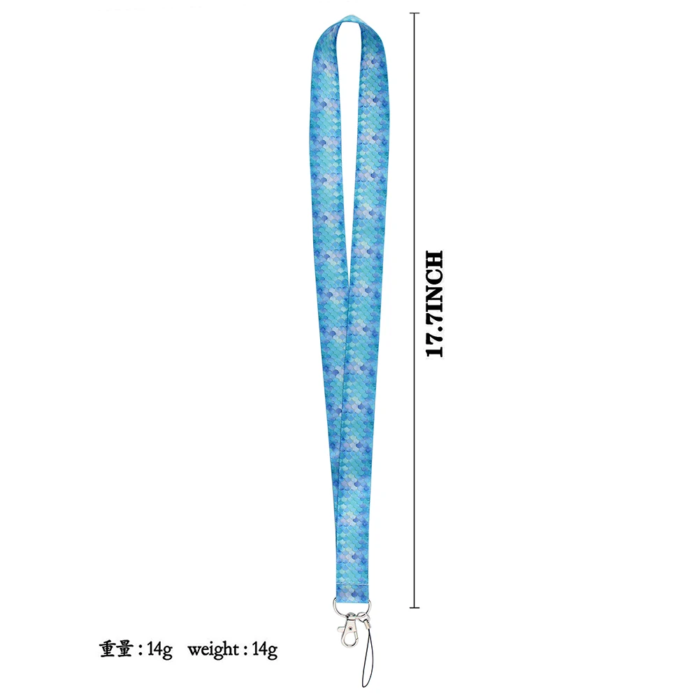 

HJ163 Fairy Tale And Legend Mermaid Lanyard For Keys Mobile Phone USB ID Badge Holder Keys Strap Tag Neck Lanyard For Girls