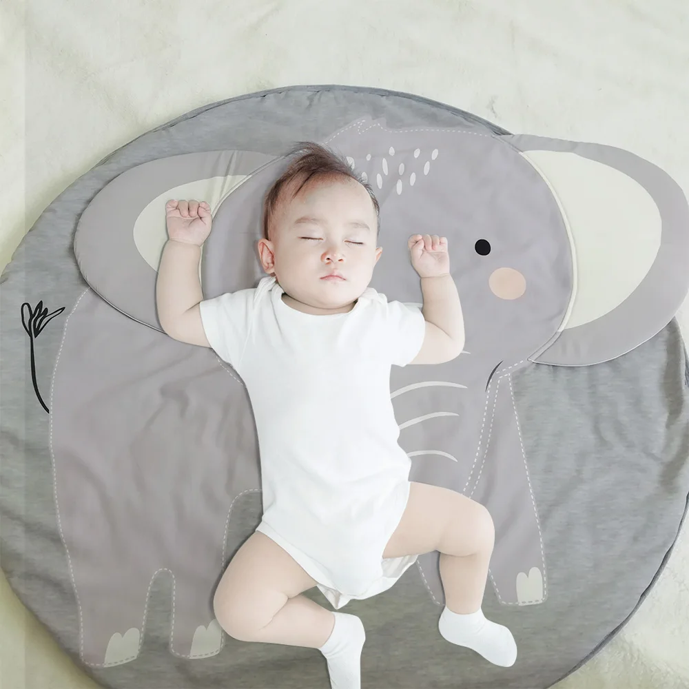 Детский ковер для детской комнаты игровой коврик в форме слона круглый
