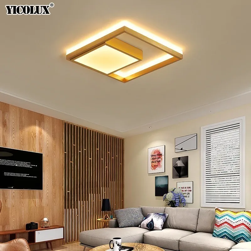 Квадратные светодиодные потолочные светильники для гостиной спальни с пультом