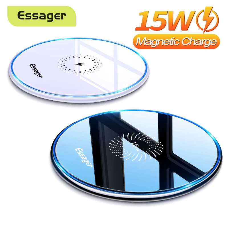 aliexpress.com - Essager 15W Qi Magnetic Wireless Charger For iPhone 12 11 Pro Xs Max X Induction Fast Wireless Charging Pad For Samsung Xiaomi