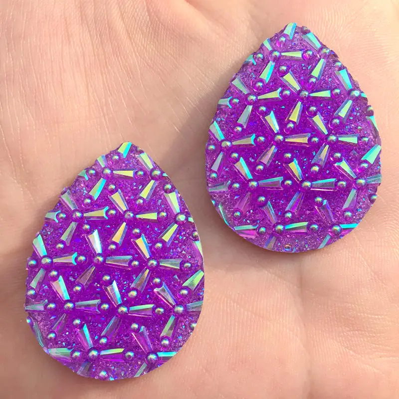 Стразы из каплевидной смолы с плоской задней поверхностью 30*40 мм украшения