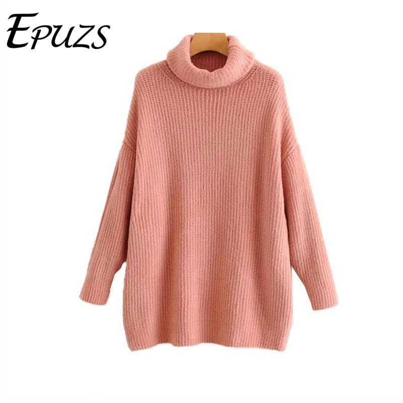 Зимний вязаный свитер с высоким воротом женские пуловеры теплый толстый