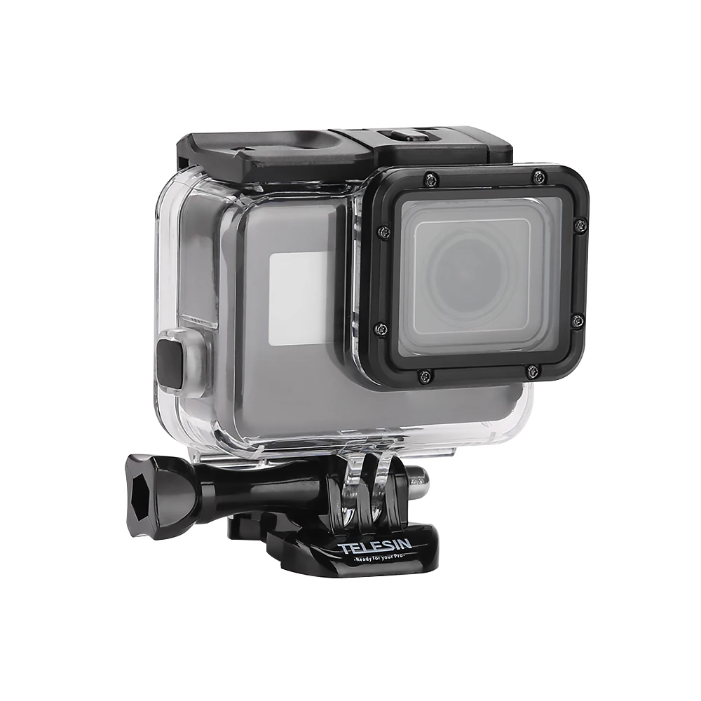 Водонепроницаемый чехол TELESIN для дайвинга 45 м с сенсорным ЖК-экраном Gopro hero 7/6/5