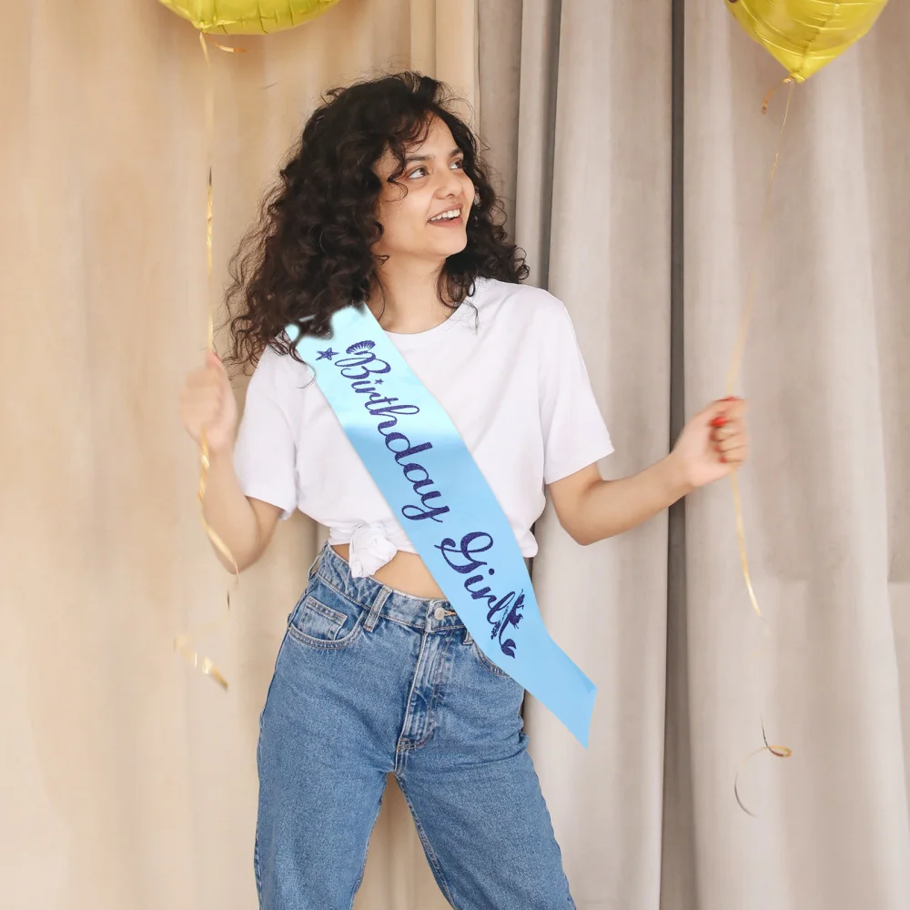 

4Pcs Birthday Satin Sash Shoulder Straps Costume Accessories Photo Props