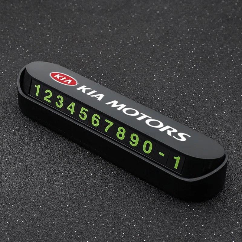 

Car Hideable Temporary Car Parking Phone Number Card For Kia rio ceed sportage cerato soul sorento k2 k5 flip Car Accessories