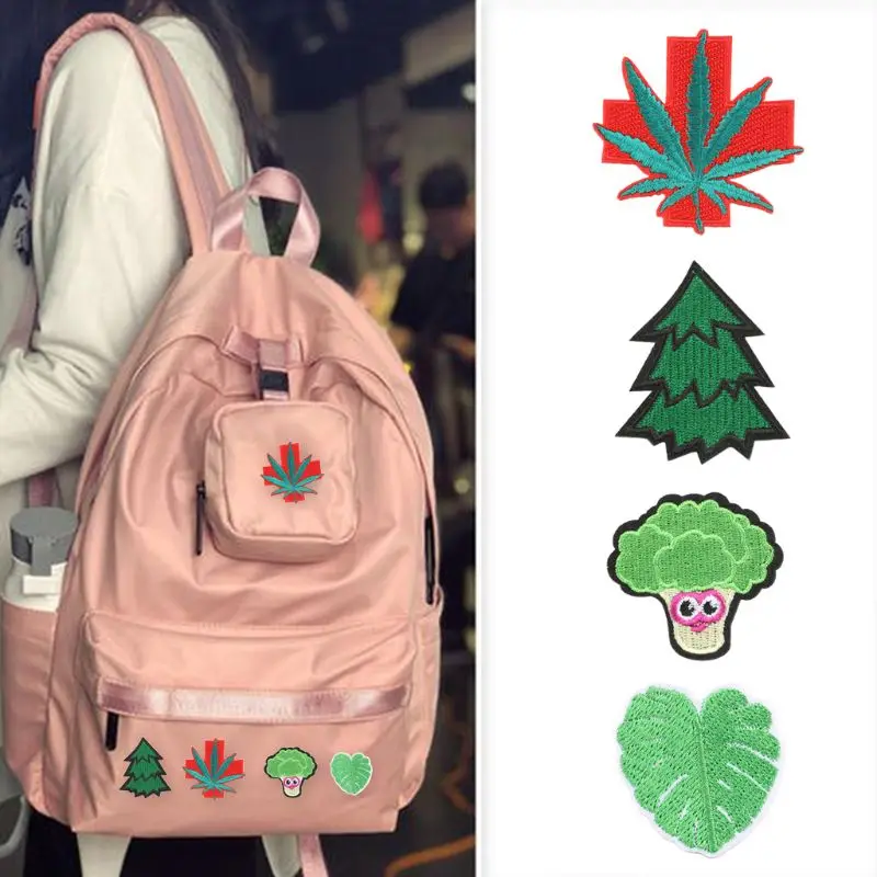 Растительная вышивка тканевые наклейки кленовый лист растительные нашивки