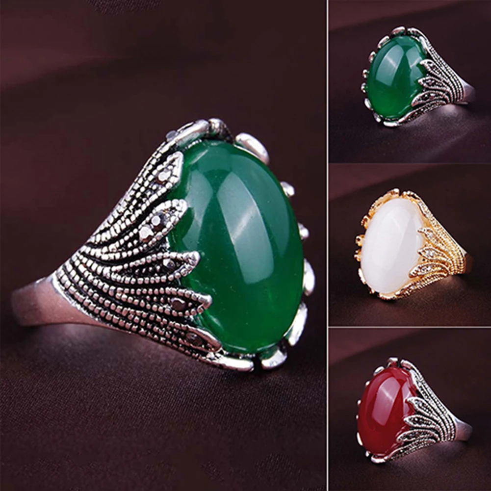 Роскошные кольца на палец с зеленым и синим камнем кристаллами для женщин