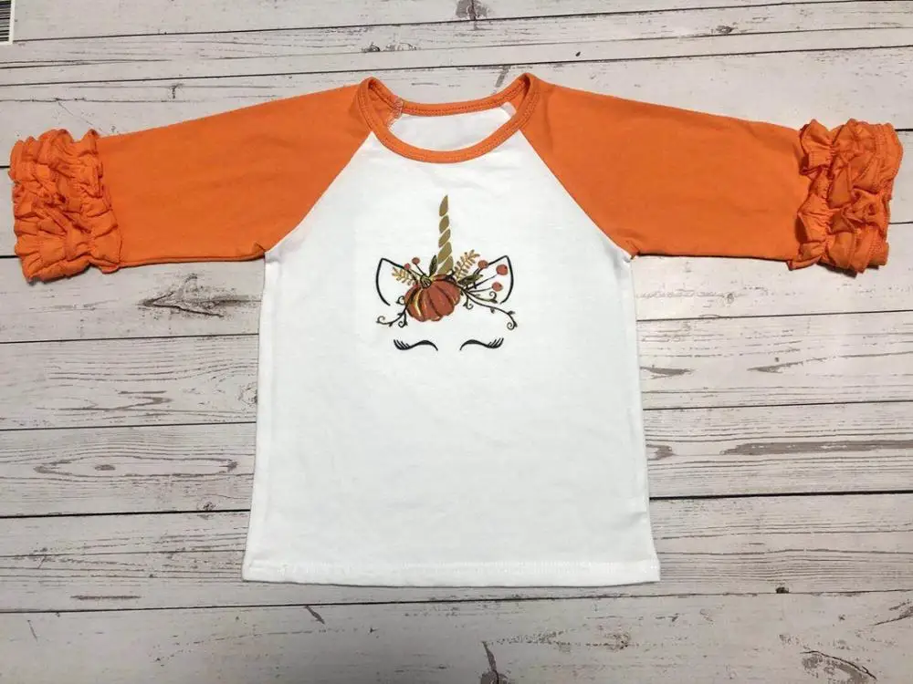 Оптовая продажа рубашки реглан для маленьких девочек на Хэллоуин День