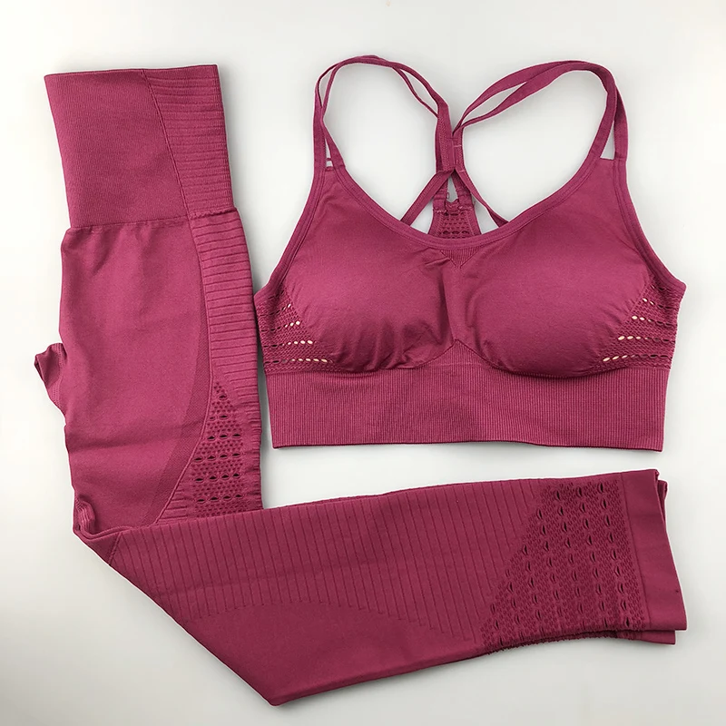 Бесшовные комплекты для йоги JELLPE женская одежда спортзала спортивная женские