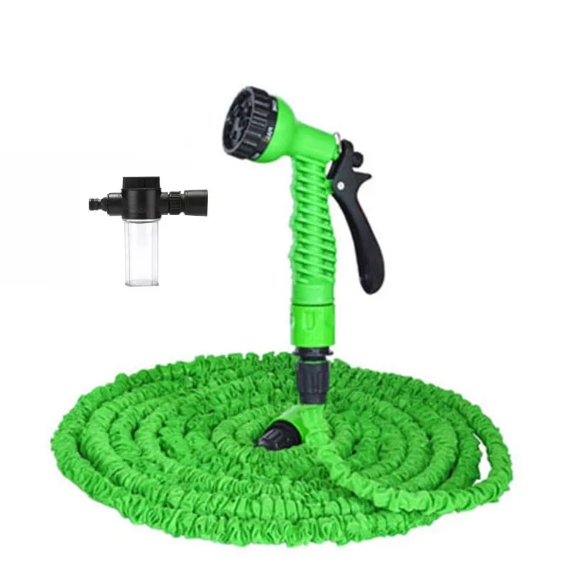 

New home 3 times magic telescopic garden hose hose multifunctional high pressure car wash water gun gardening watering hose set