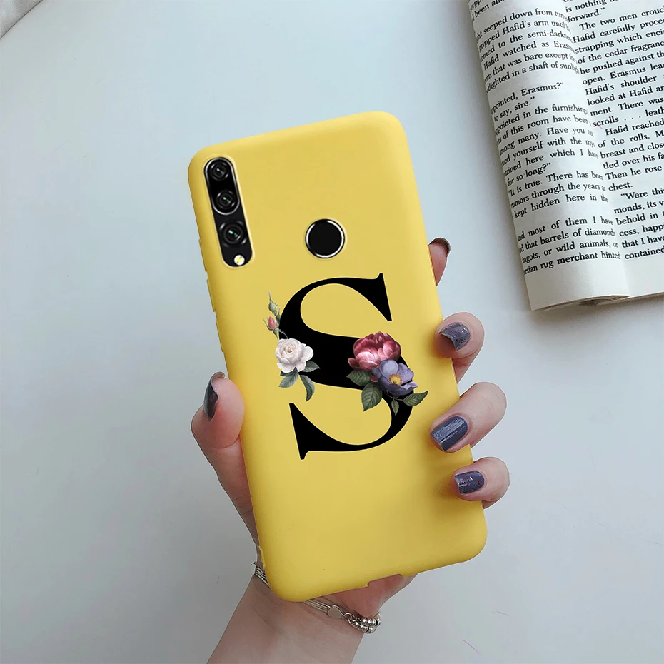 for huawei honor 9x premium case for honor 9x global cover silicon tpu soft letters flower phone case for huawei honor 9x funda free global shipping