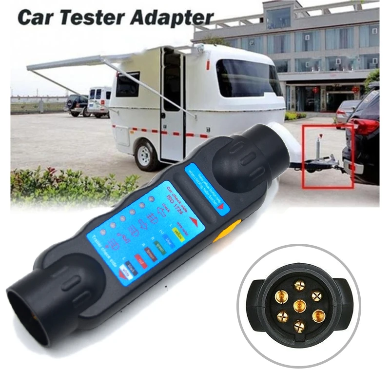 

Автомобильный трейлер Caravan 7 Pin буксировочный брусок светильник проводка цепи тестер штепсельная розетка диагностический инструмент