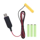 Сменные батарейки LR03 AAA кабель питания USB, 1-4 шт., 1,5 в, для электрических игрушек, фонариков, часов