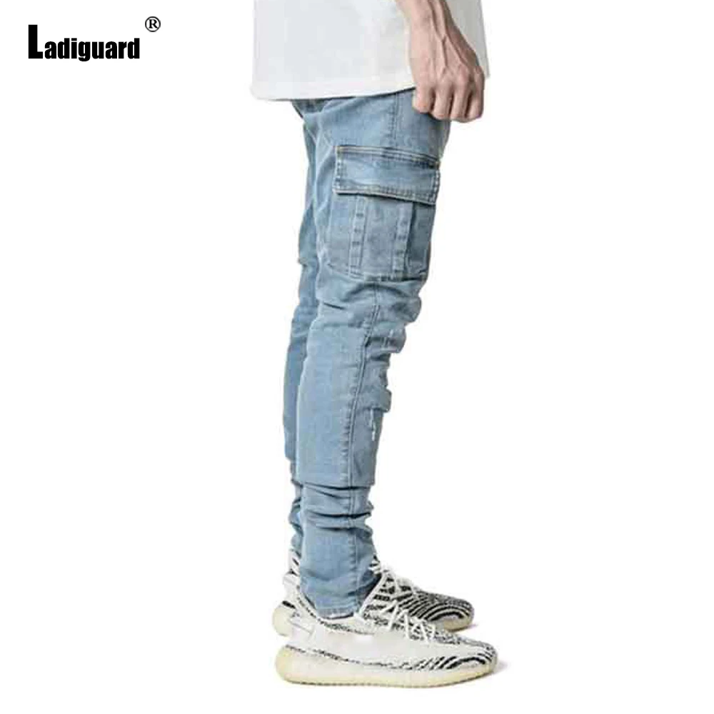 Plus Size 3xl Mens Demin Pants 2022 Spring New Jeans Pencil Pants Male Zipper Pocket Trouser European Style Fashion Demin Pant