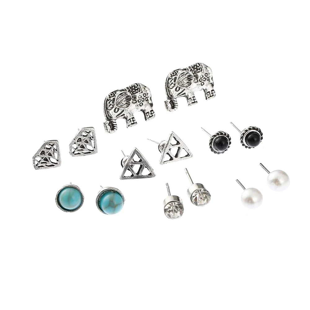 7 пар/компл. Элегантные платья Платья серебряного цвета Цвет Пляж Слон камень