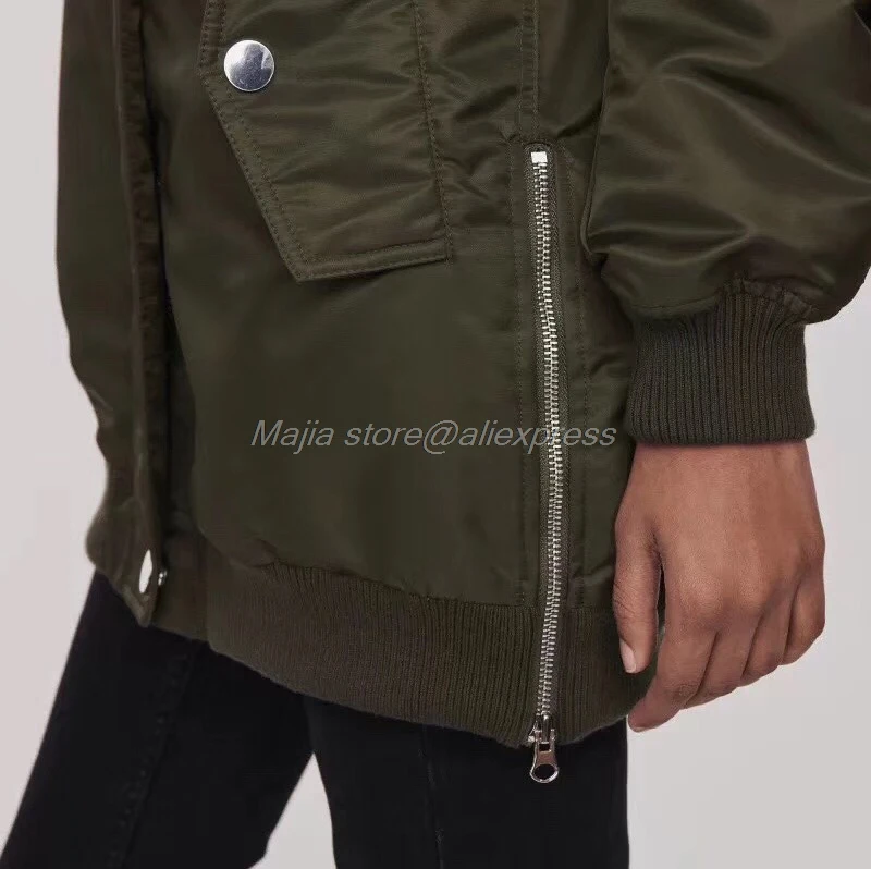 fall and winter fur hooded women amy green cotton warm long jacket coat
