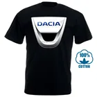 Мужская футболка с логотипом Dacia, Классическая забавная футболка, новинка 010398
