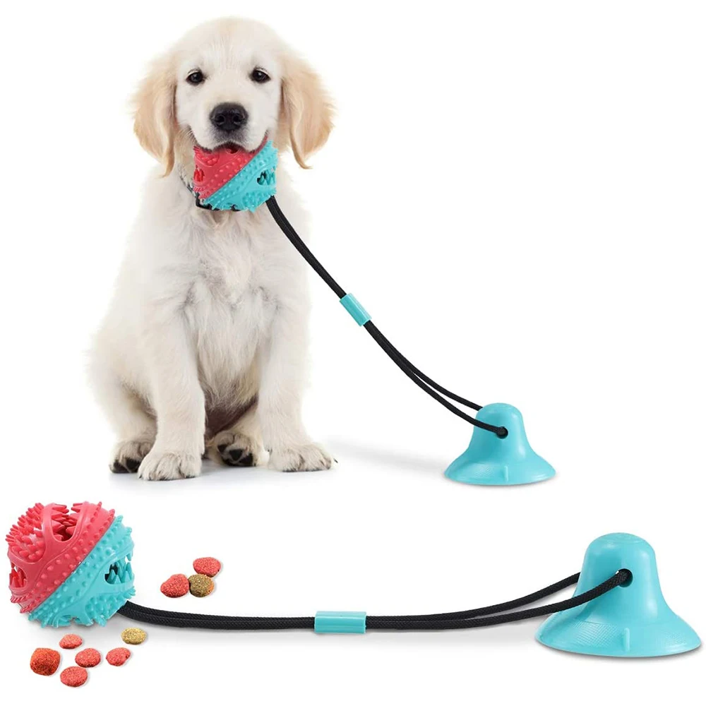 

Dog Chew Suction Cup Tug War Toy Multifunction Interactive Pet Aggressive Chewers Rope Puzzle Toothbrush Molar Bite Squeaky Toys