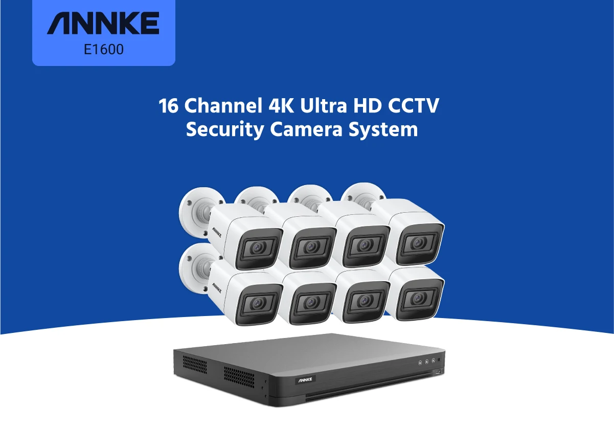 ANNKE 4K Ultra HD Video Security System 16CH 8MP H.265+ DVR With 8PCS 8MP Outdoor Weatherproof Surveillance Cameras CCTV Kit ANNKE 4K Ultra HD Video Security System 16CH 8MP H.265+ DVR With 8PCS 8MP Outdoor Weatherproof Surveillance Cameras CCTV Kit