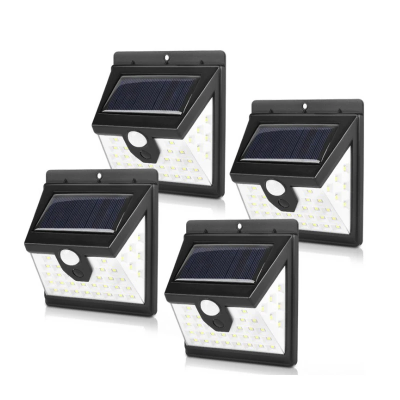 

Solar Wall Light Outdoors LED Waterproof Human Body Induction Light Three-sided Light Courtyard Garden Villa Street Light