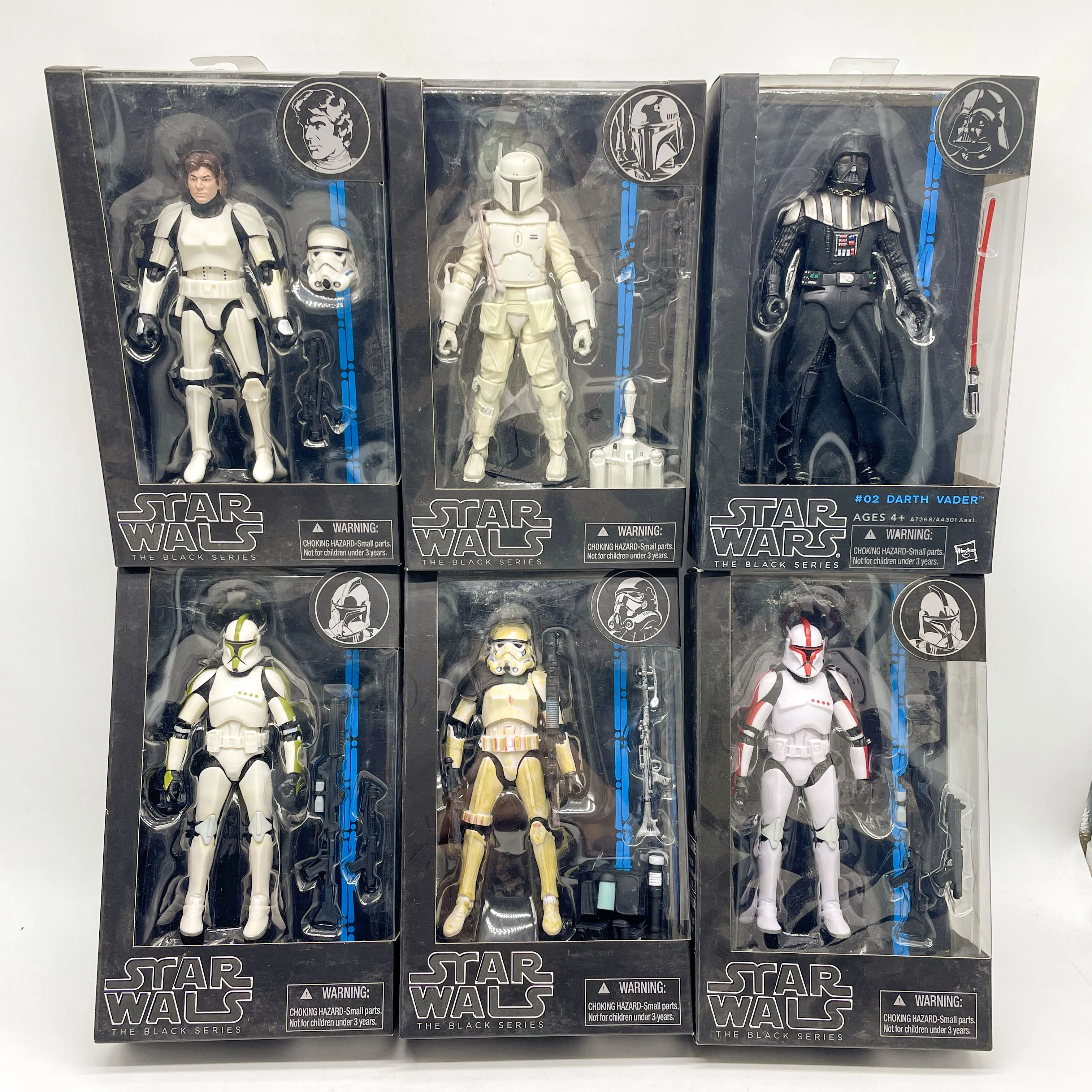 Hasbro Звездные войны черная серия Дарт Вейдер Джанго Фетт Хан Соло кукла Штурмовик