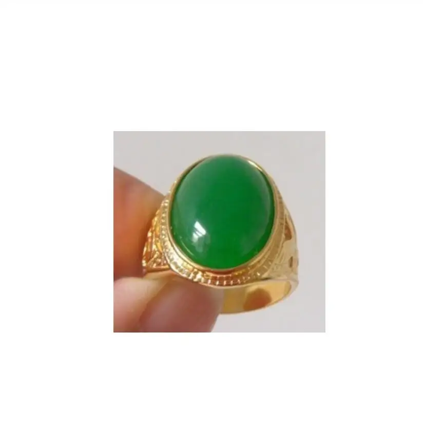 Wholesale Cheap Green stone Men's Ring Wide RINGE man Zirconia crystal |