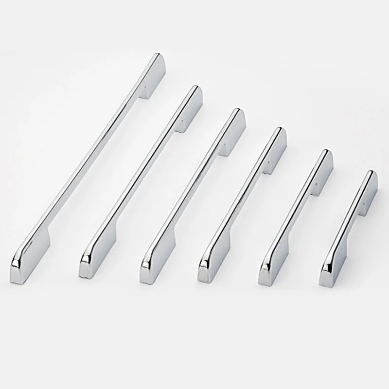 Ручки и ручки для шкафа Современные Блестящие простые хромированные никелевые