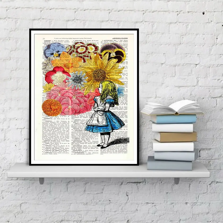 Алиса в стране чудес с дикими цветами идеально подходит для рождественских