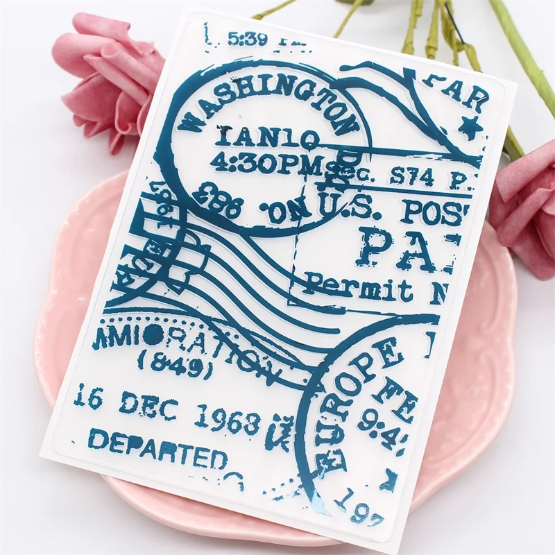 KSCRAFT Postmark пластиковые папки для тиснения рукоделия скрапбукинга бумажных