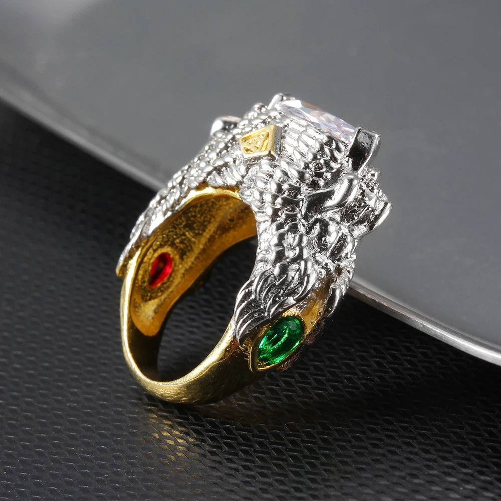 Женское циркониевое кольцо роскошное в форме русалки ювелирное изделие