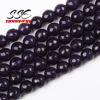 natural stone faceted purple jades loose beads 15 strand 8 10mm pick size for jewelry making diy bracelet accessories wholesale
