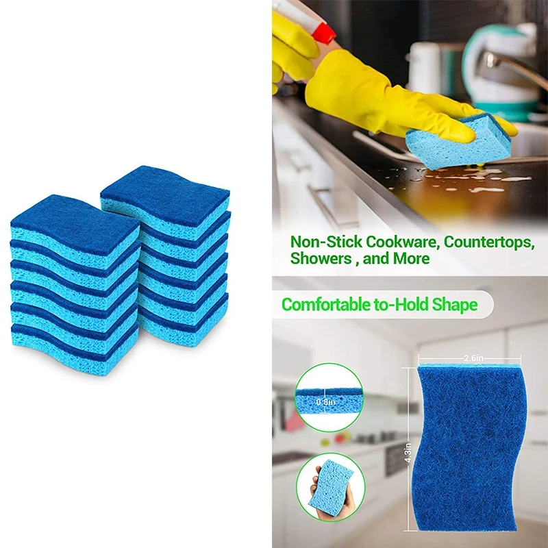 

Hot Brite Non-Scratch Scrub Sponge, Cleans Fast Without Scratching, Stands Up to Stuck-on Grime Blue