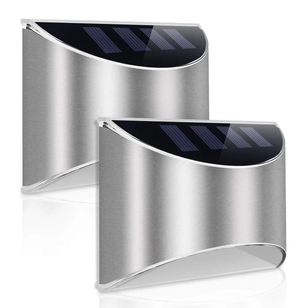 

Solar Lights Solar Step Lights Outdoor Waterproof LED Solar Stair Fence Lamp Decoration for Patio Pathway Stairs Garden Yard