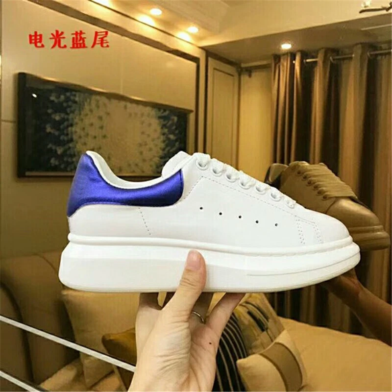 Разноцветная обувь Цвет белый черный Простая повседневная из натуральной кожи