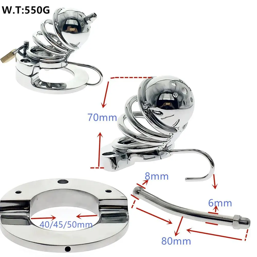 2 в 1 мяч носилки мужские устройства верности из нержавеющей стали петух клетка