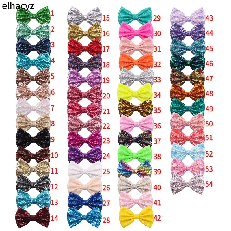 10 шт./лот 7 &quotсупер большой грязный блесток банты повязка на голову 54 Цвета бант