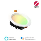 Светодиодный потолочный светильник GLEDOPTO Zigbee ZLL, лампа RGB + CCT для умного дома, водонепроницаемая лампа направленного света с дистанционным управлением, работает с Alexa Echo Plus, 6 Вт, 9 Вт, 12 Вт