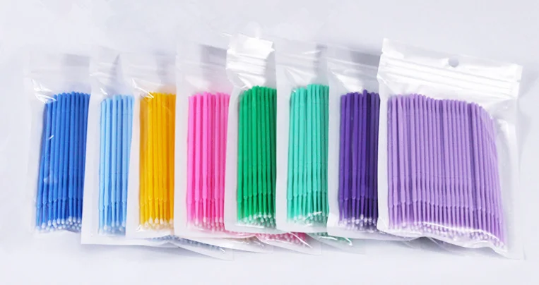 Щёточки для наращивания ресниц MicroBrush одноразовые щёточки щётки коррекции Micro Brush
