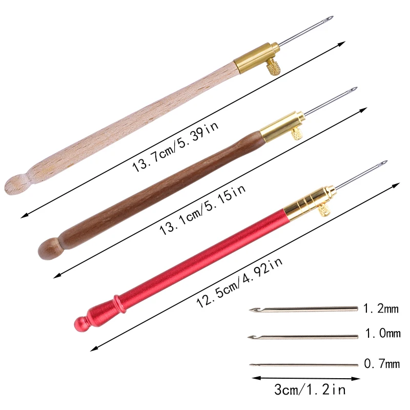 LMDZ игла для вышивания с 3 иглами ручка крестиком набор рукоделия французский